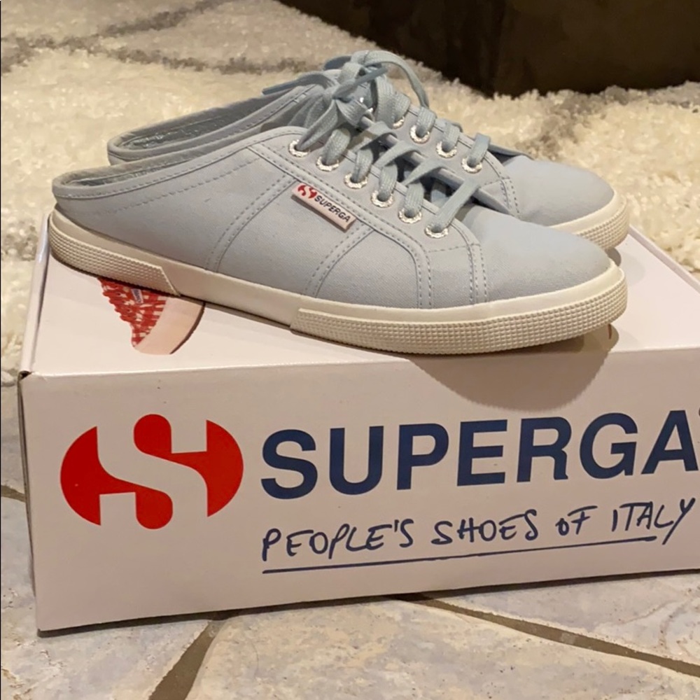 Superga backless cotu sneaker dusty blue
